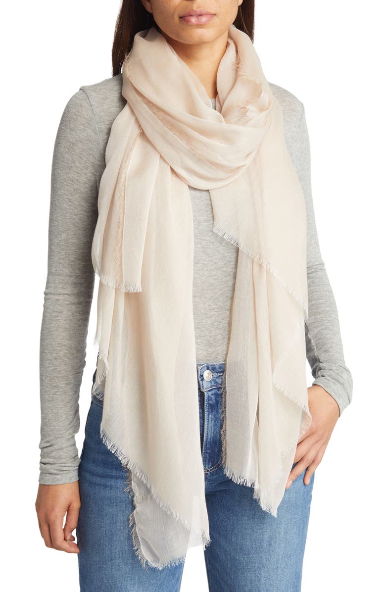 Nordstrom Modal & Silk Scarf, Main, color, Beige Sand
