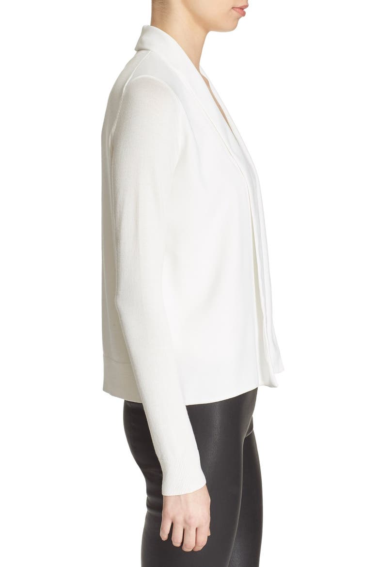 'Faiyly' Mixed Media Cardigan, Alternate, color, CREAM