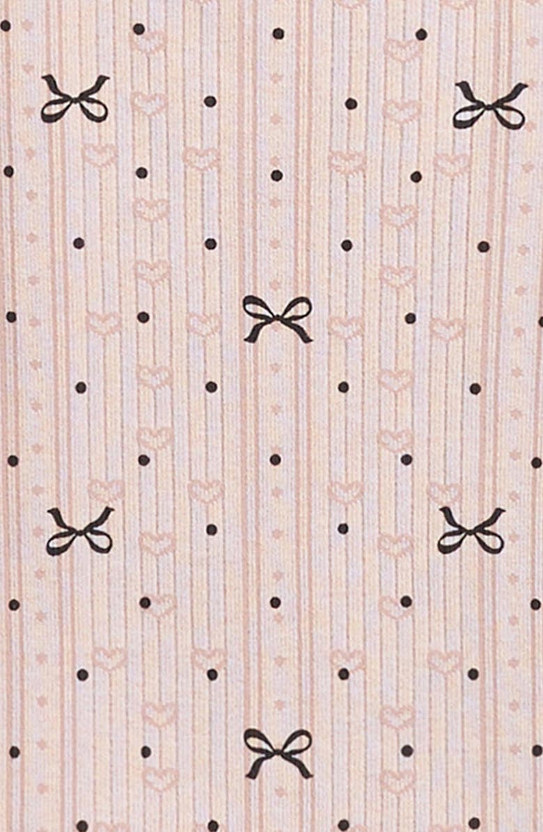 Walking on Sunshine Kids' Rib Bow T-Shirt, Alternate, color, Taupe/ Black