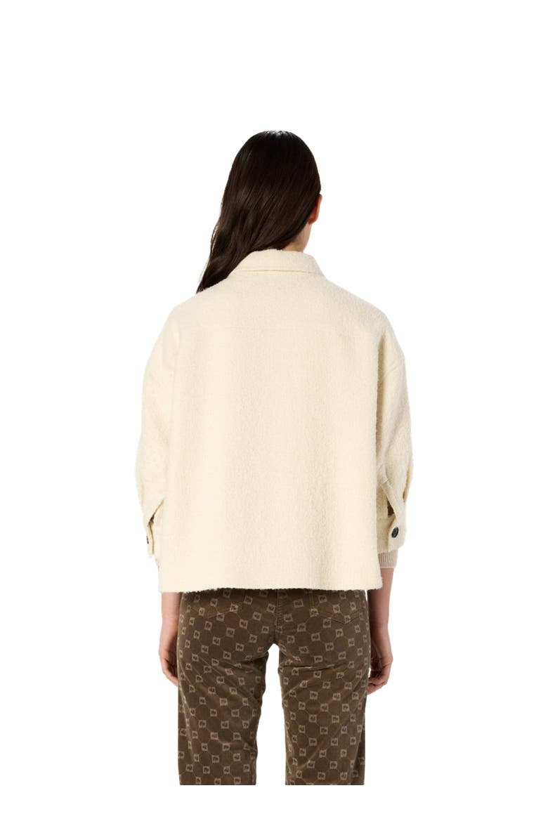 GERARD DAREL Ninon Cropped Plain Tweed Jacket, Alternate, color, Ecru