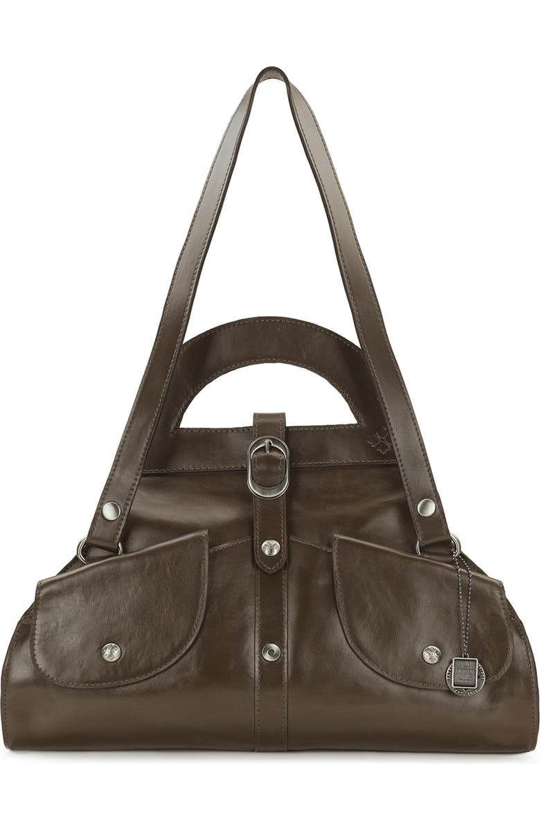 Patricia Nash Milania Leather Top Handle Bag, Alternate, color, Mushroom