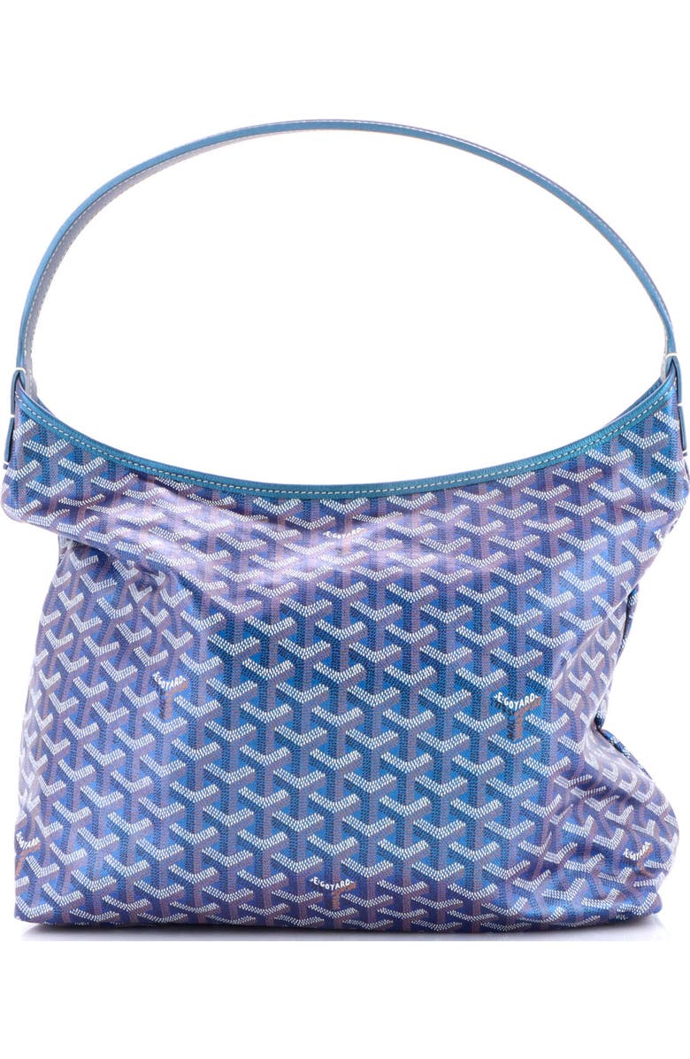 Pre-Owned Goyard Boheme Hobo Iridescent Coated Canvas, Alternate, color, Blue