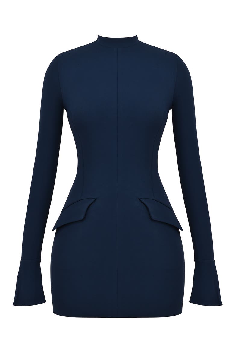 Mahalia Long Sleeve Minidress, Alternate, color, SPRUCE BLUE