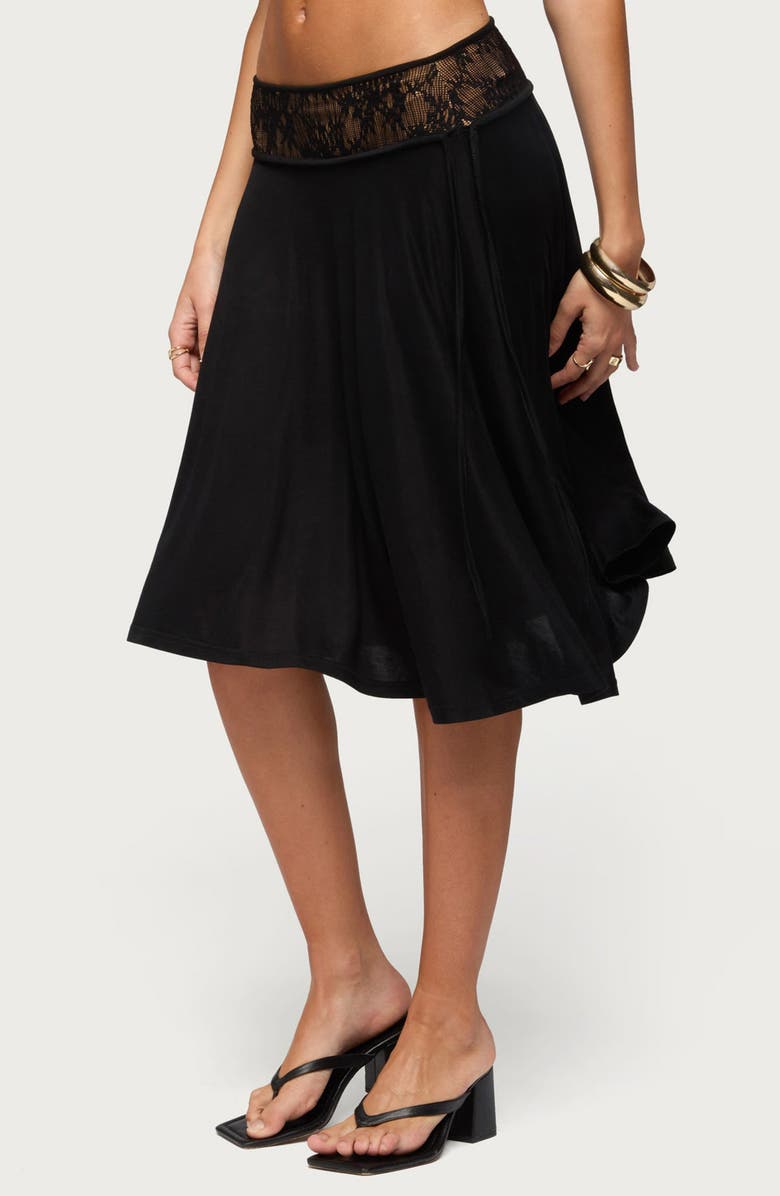EDIKTED Winonah Lace Waistband A-Line Skirt, Alternate, color,