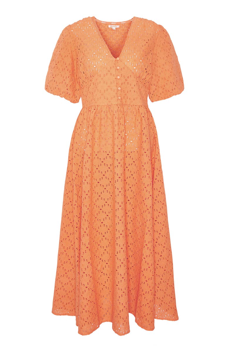 Barbour Kelley Eyelet Cotton Midi Dress, Alternate, color, 