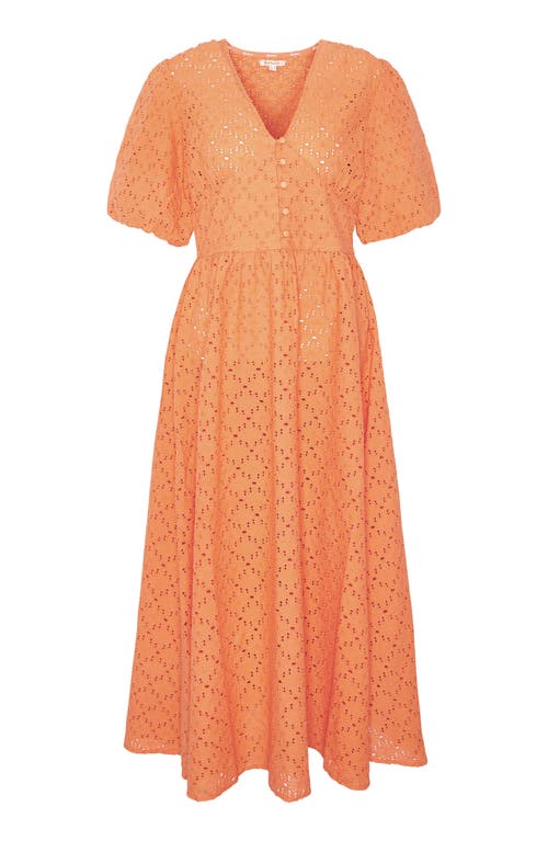 BARBOUR BARBOUR KELLEY EYELET COTTON MIDI DRESS 