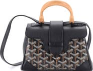 Pre-Owned Goyard Saigon Top Handle Bag Coated Canvas with Leather Mini