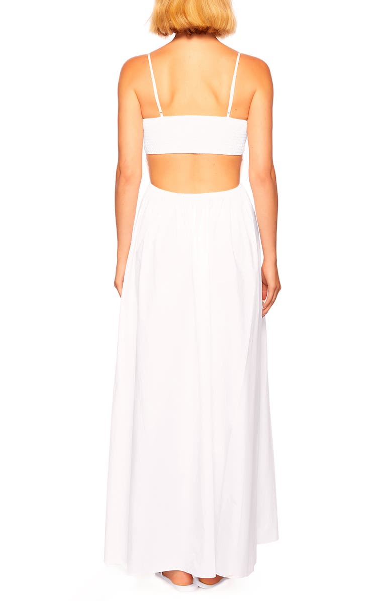 Susana Monaco Cutout Cotton Poplin Maxi Sundress, Alternate, color, 