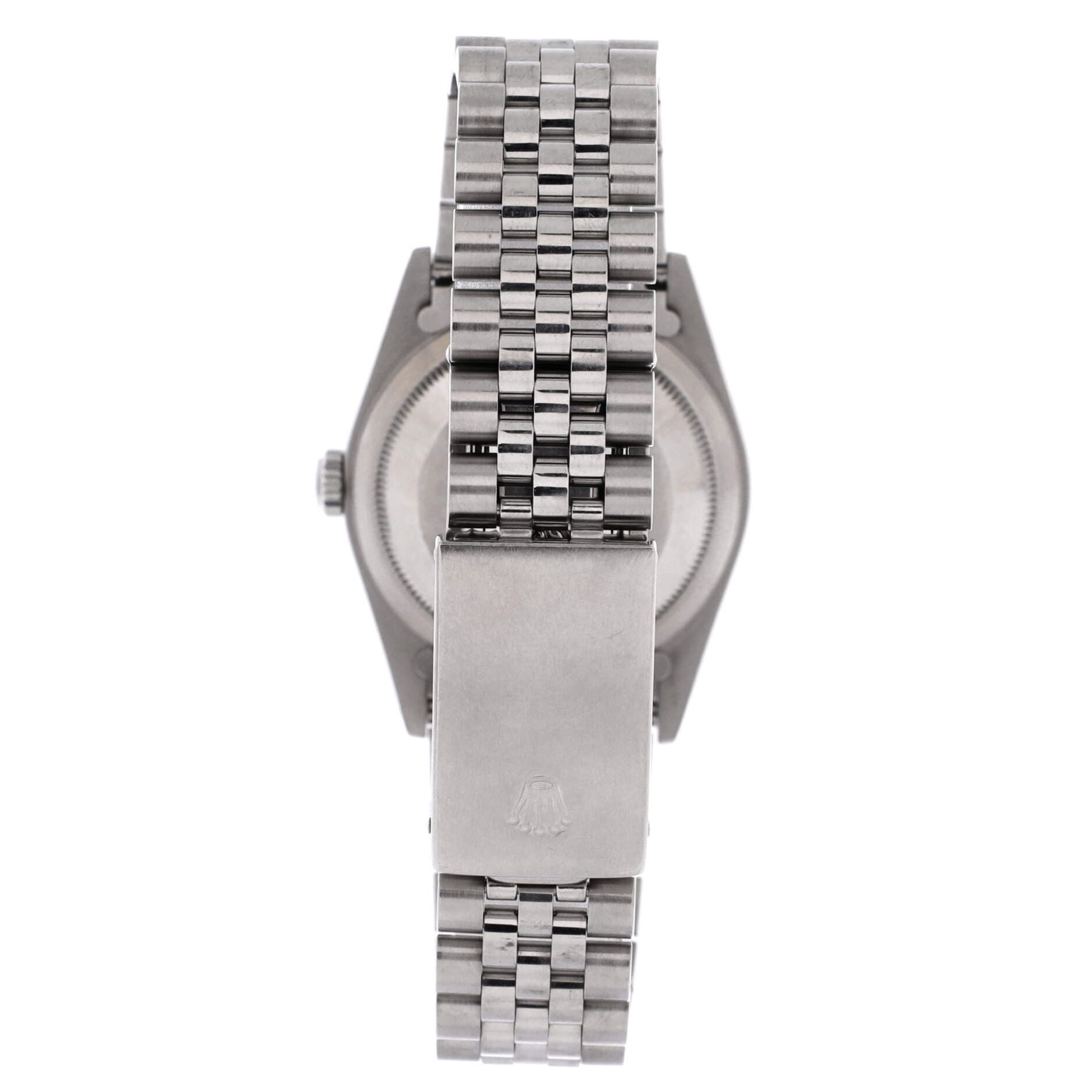 Oyster Perpetual Datejust Automatic Watch Stainless Steel and White Gold with Diamond Markers 36, Alternate, color, Metallic Silver