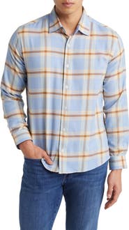 Stone Rose Tartan Plaid Dry Touch® Performance Button-Up Shirt