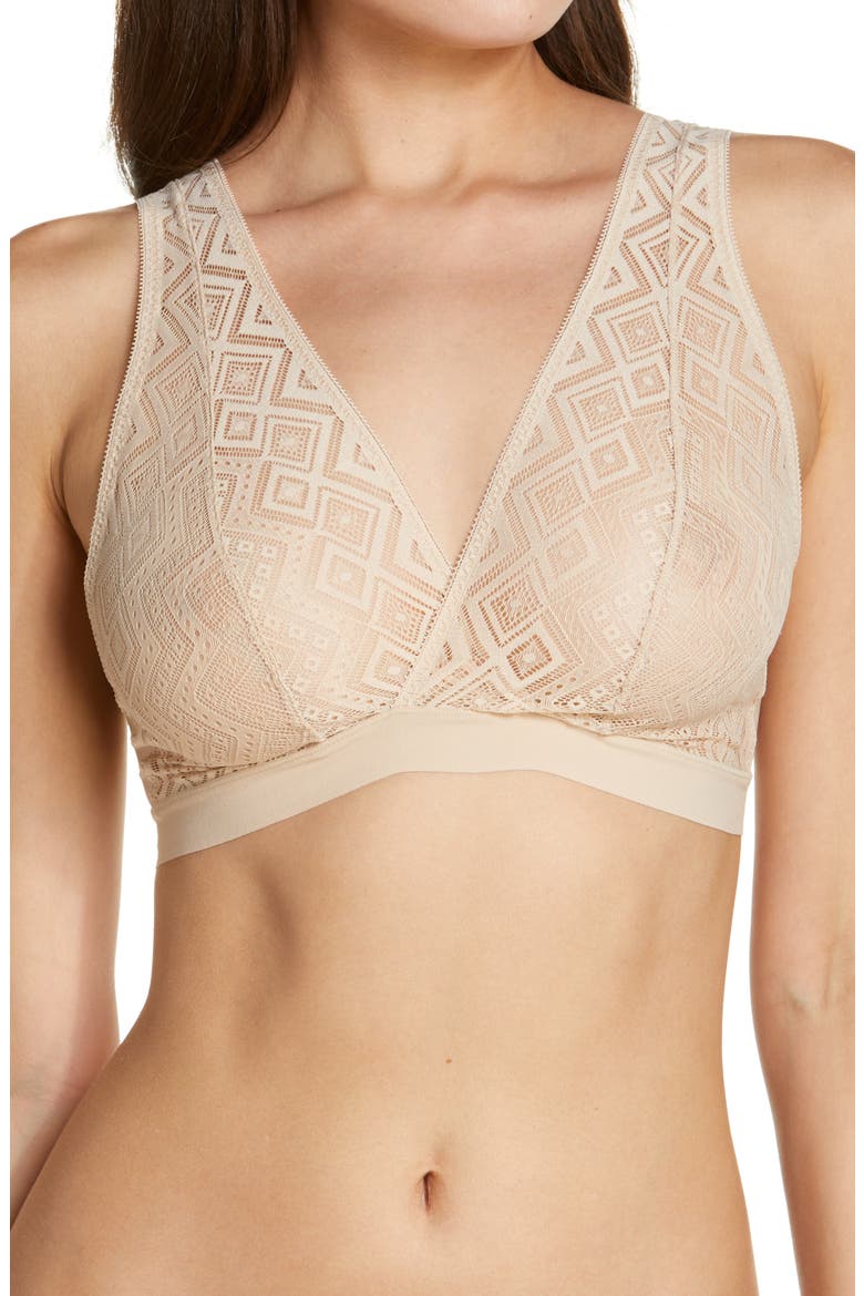 Pure Lace Bralette, Main, color, CASHMERE