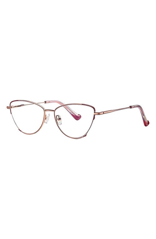 Fifth & Ninth Cora 54mm Cat Eye Blue Light Blocking Glasses In Gold