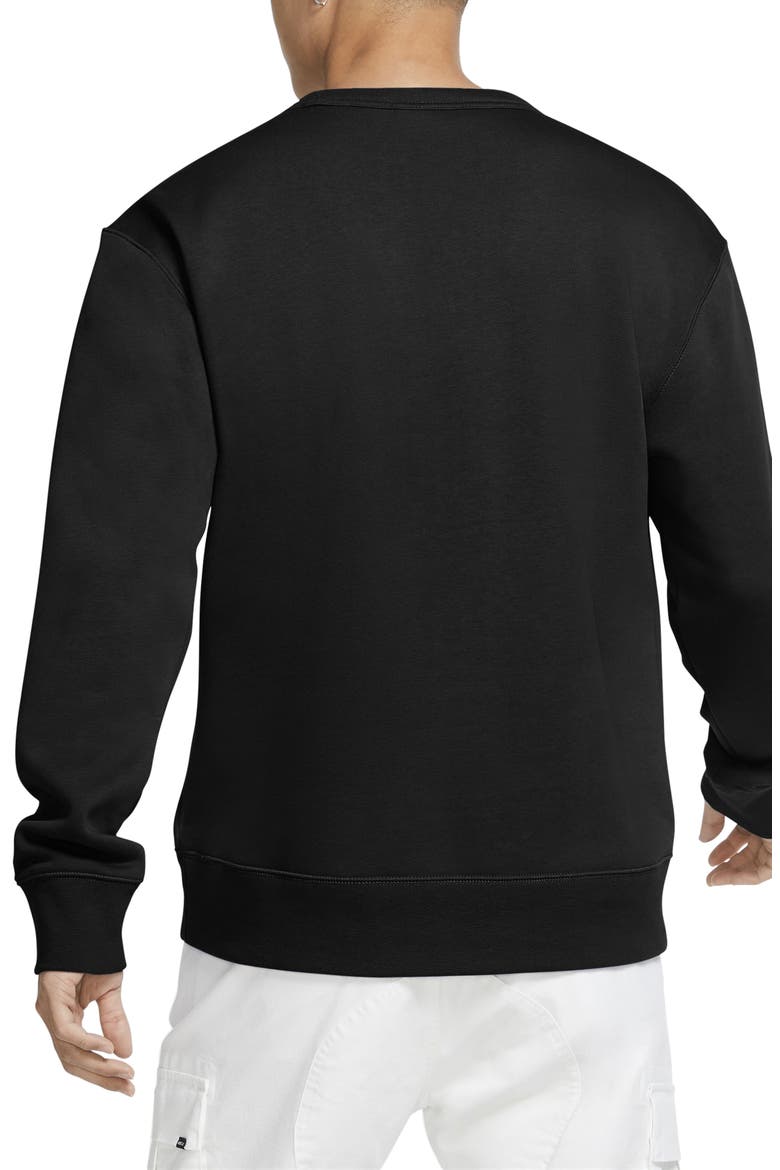 Nike Stripes Crewneck Sweatshirt, Alternate, color, BLACK/ WHITE