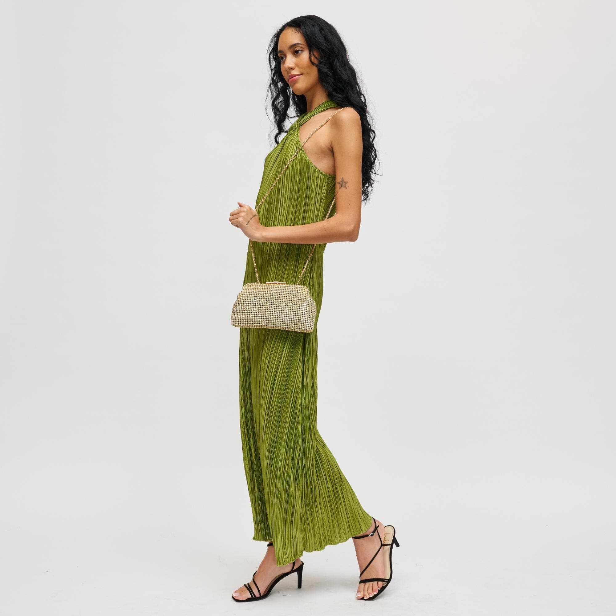 URBAN EXPRESSIONS HANDBAGS Delfina Evening Bag, Alternate, color, Gold