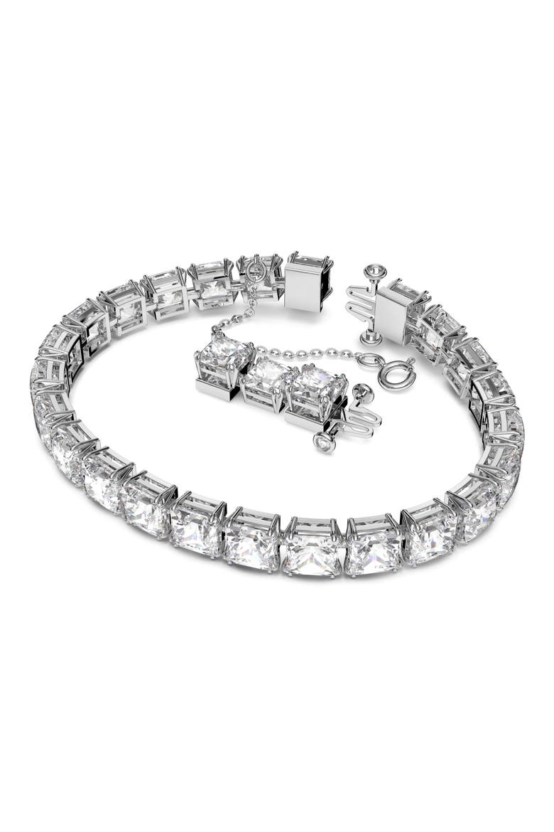 Matrix Swarovski Tennis Bracelet, Alternate, color, SILVER / CLEAR CRYSTAL