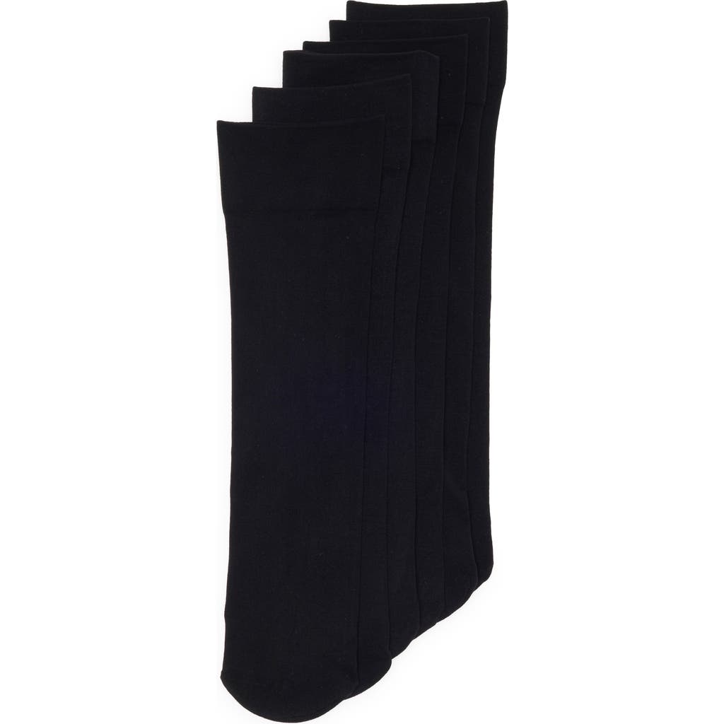 Nordstrom Rack 3-pack Sheer Trouser Socks In Black