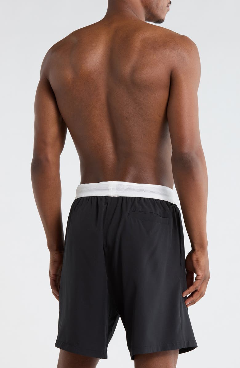 Champion Webbed Elastic Swim Shorts, Alternate, color, Black