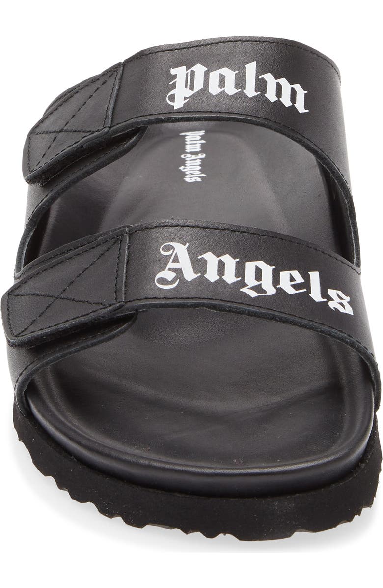 Palm Angels Logo Slide Sandal, Alternate, color, Black/White