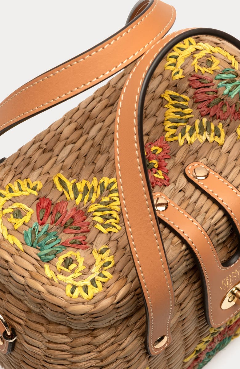 Frances Valentine Harriet Wicker Top Handle Bag, Alternate, color, Natural/ Multi