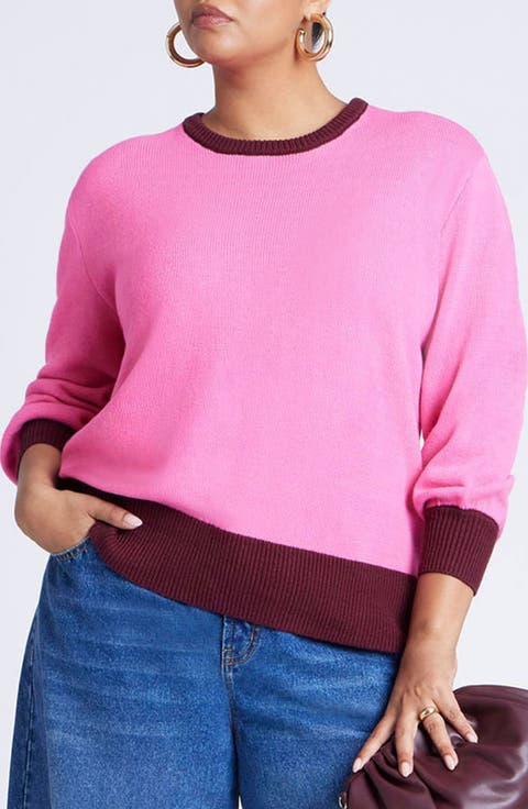Contrast Rib Sweater