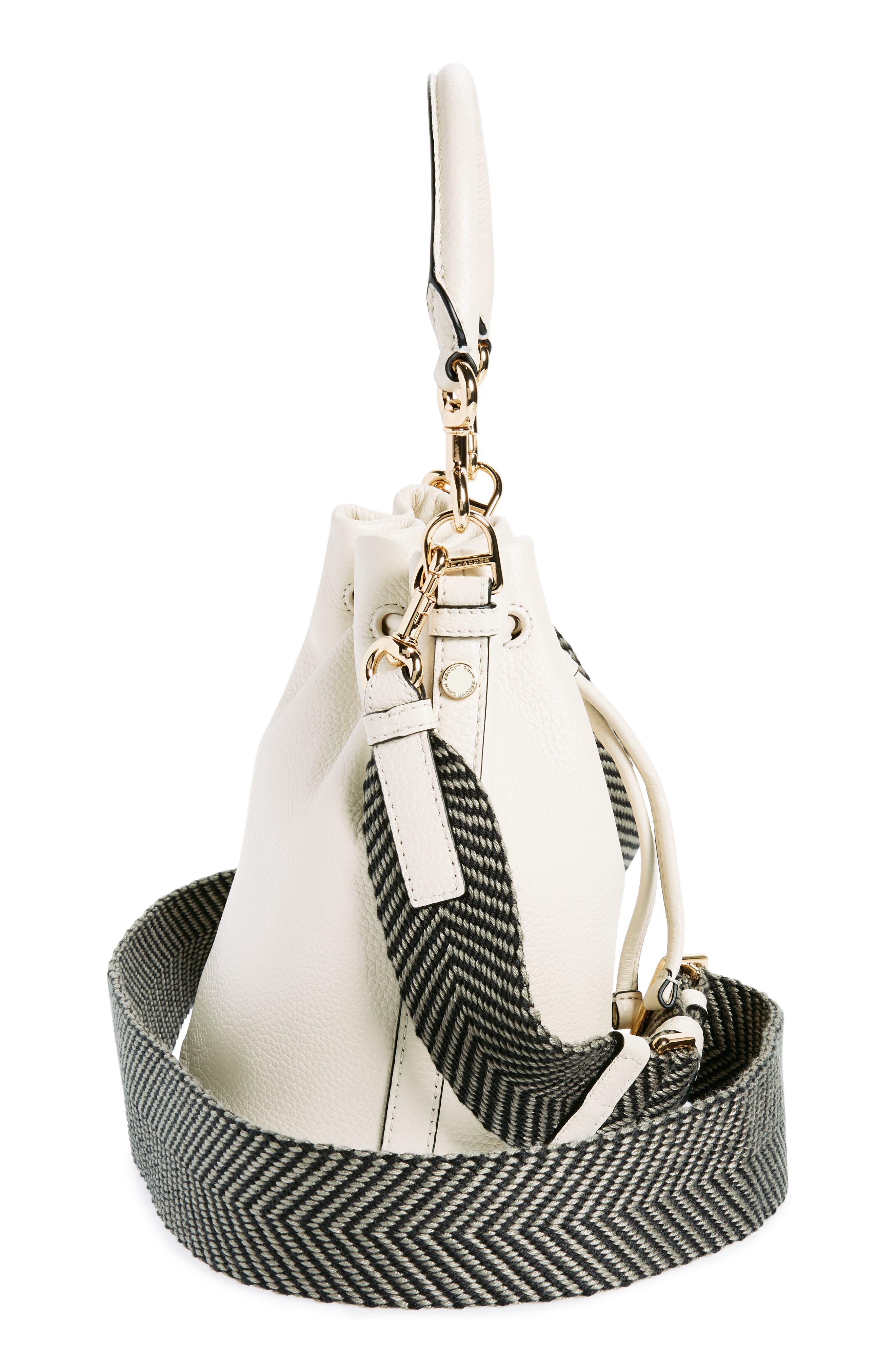 Marc Jacobs Leather Bucket Bag, Alternate, color, Marshmallow