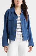 Caslon® Cotton Gauze Utility Jacket