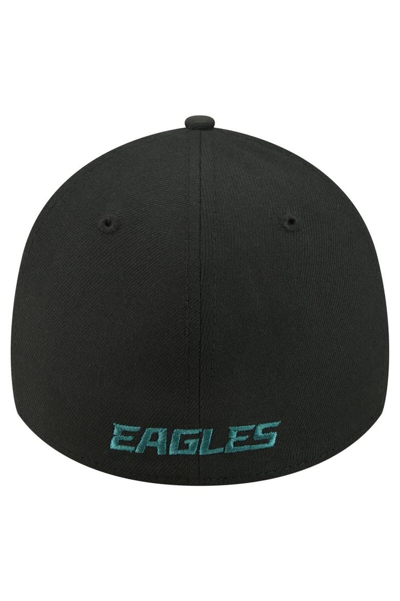 Men's New Era  Black Philadelphia Eagles Core Team 39THIRTY Flex Hat, Alternate, color, Black