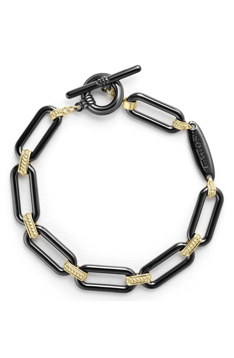 Signature Caviar Ceramic Link Bracelet