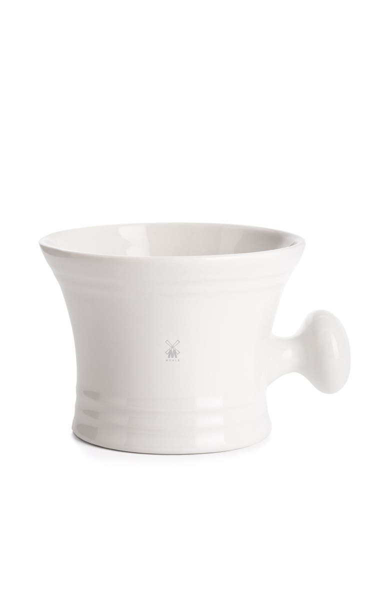 MÜHLE White Porcelain Shaving Mug with Handle, Main, color, White