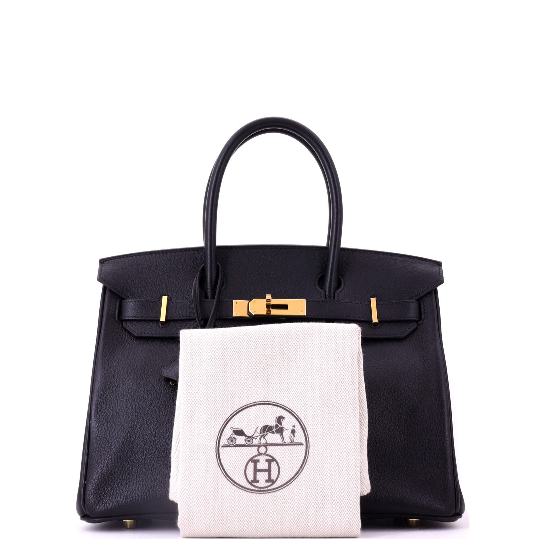 Pre-Owned Hermes Birkin Handbag Black Evercolor with Gold Hardware 30, Alternate, color, Noir