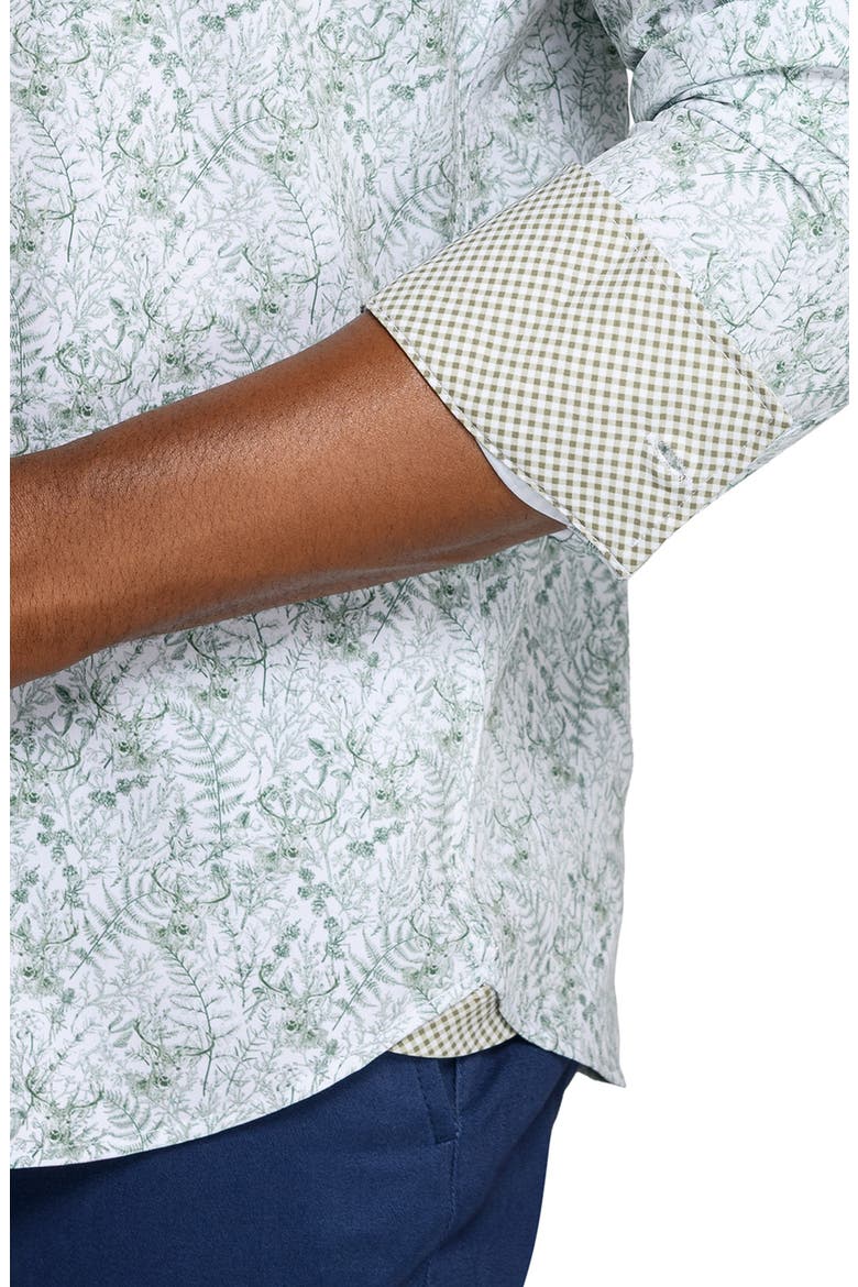 Woods Woven Long Sleeve Basic, Alternate, color, WHITE/GREEN