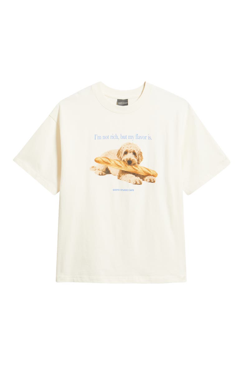 Not Rich Dog Drappo Graphic T-Shirt, Alternate, color, CREAM