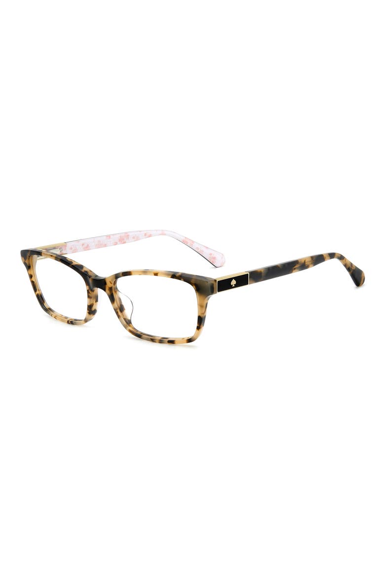 jackeline 50mm rectangular reading glasses, Alternate, color, HAVANA PATTERN