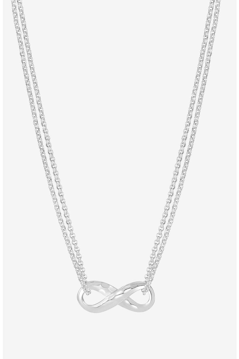 Entwined Infinity Pendant, Main, color, Sterling Silver