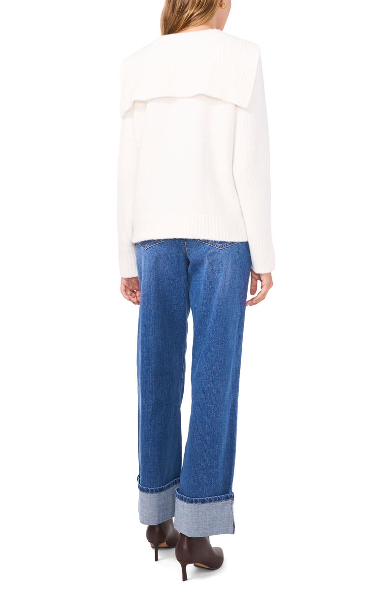 1.STATE Foldover Collar Cardigan, Alternate, color, Antiq White