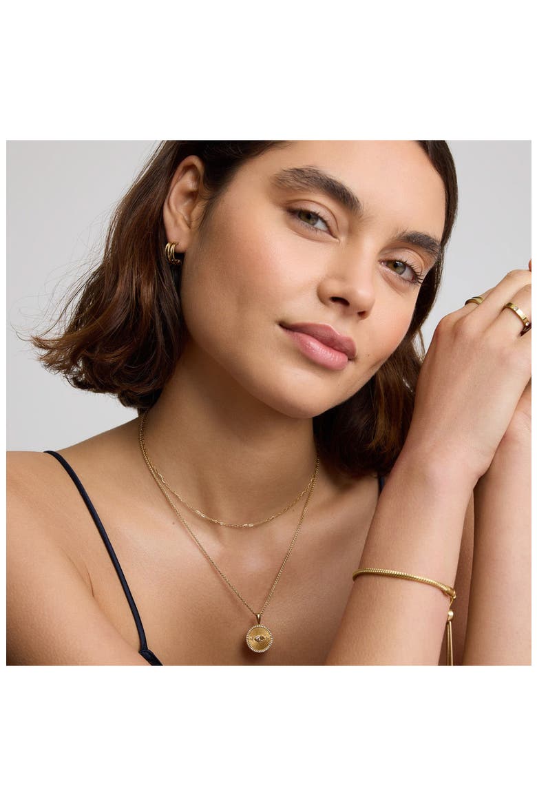 Intertwined Mini Hoop Earrings, Alternate, color, GOLD