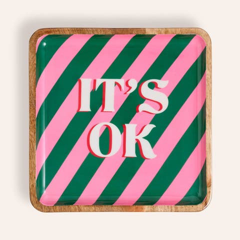 Lakri Mango Wood Tray 12X12 In