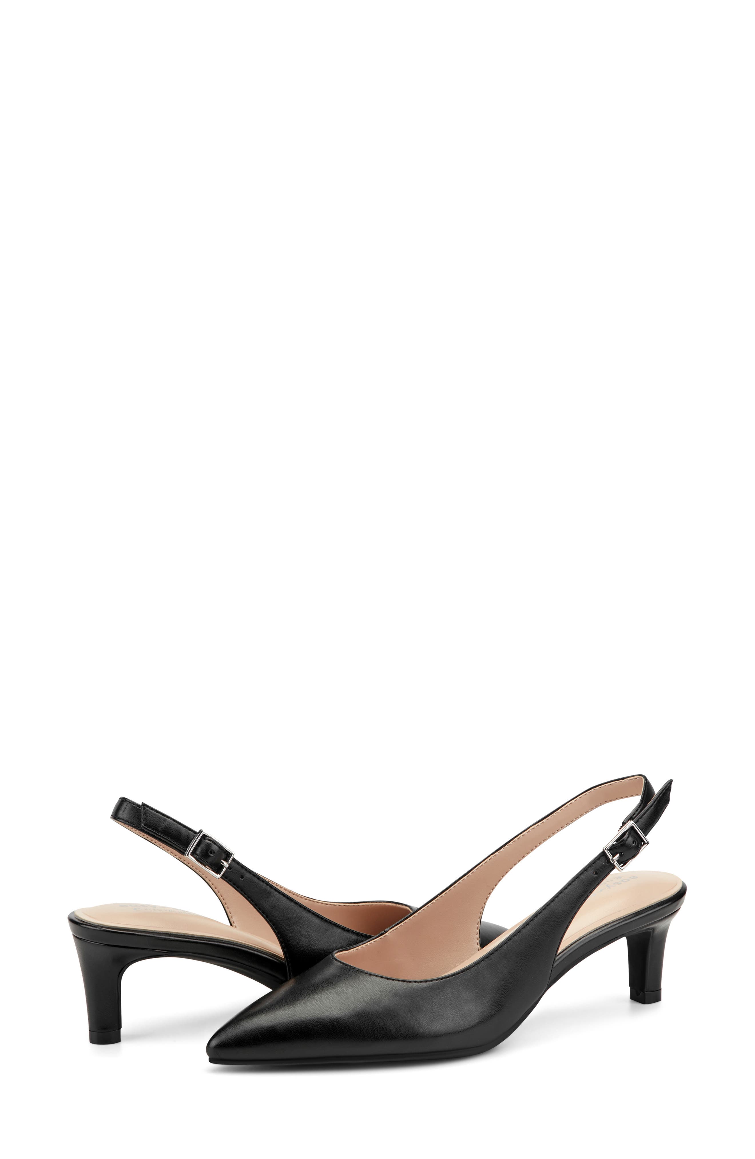 Easy Spirit Serachel Slingback Pump, Alternate, color, Black