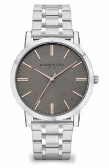Three Hand Quartz Bracelet Watch, 43.6mm