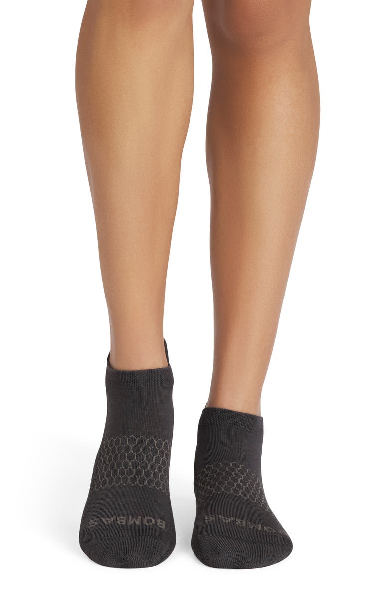 Bombas Solids Ankle Socks, Main, color, Dusty Steel