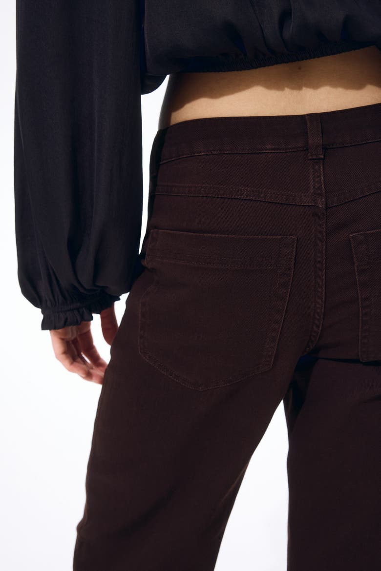 Wide Twill Trousers, Alternate, color, Dark brown