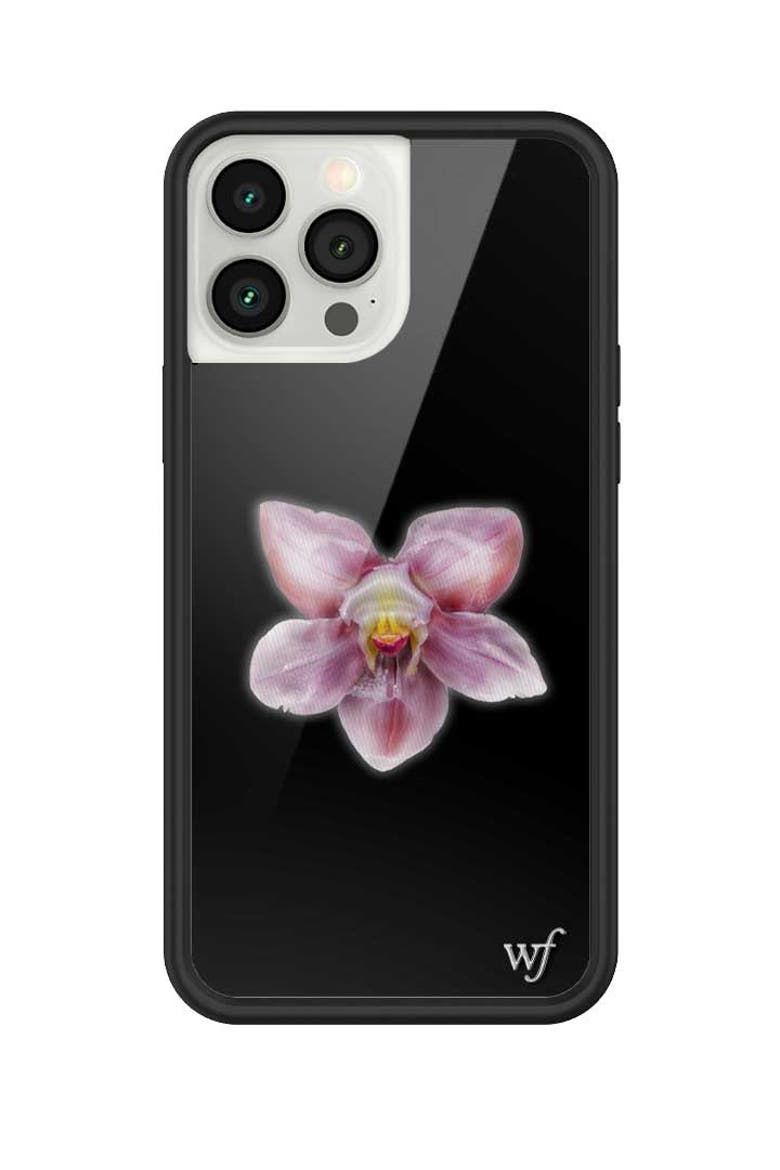 Orchid | Black iPhone Case, Alternate, color, Black
