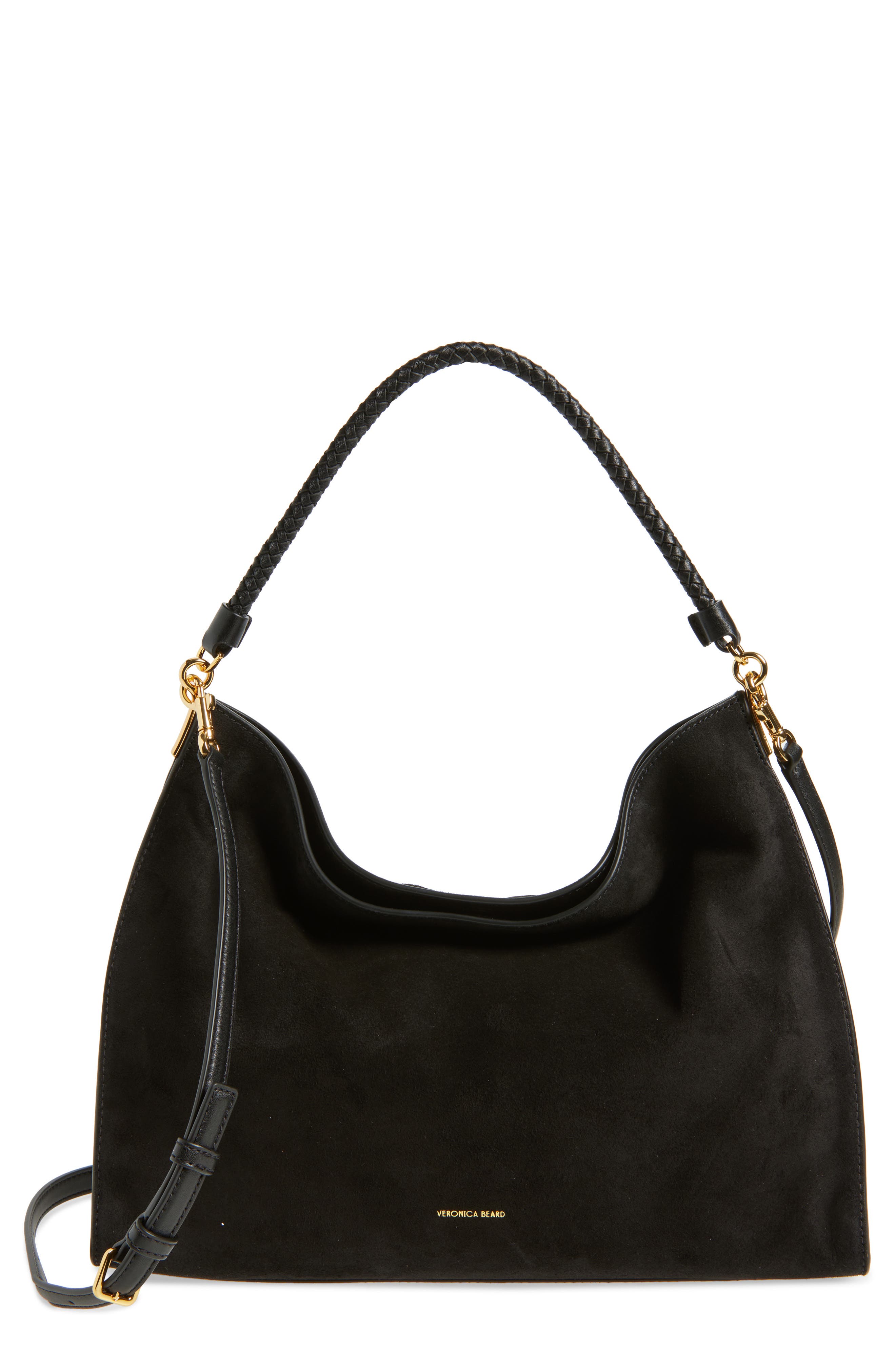 Veronica Beard Beard Vida Suede Shoulder Bag, Main, color, 