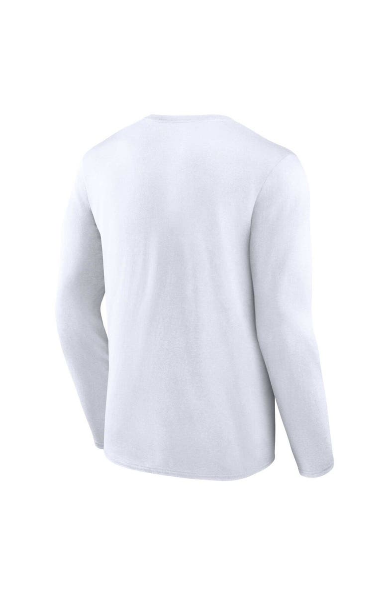 FANATICS Men's Fanatics Branded White Milwaukee Brewers Pressbox Long Sleeve T-Shirt, Alternate, color, White