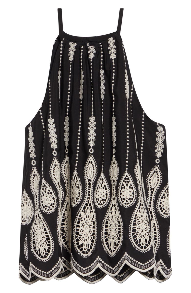 Ramy Brook Selina Embroidered Top, Alternate, color, Black Lace