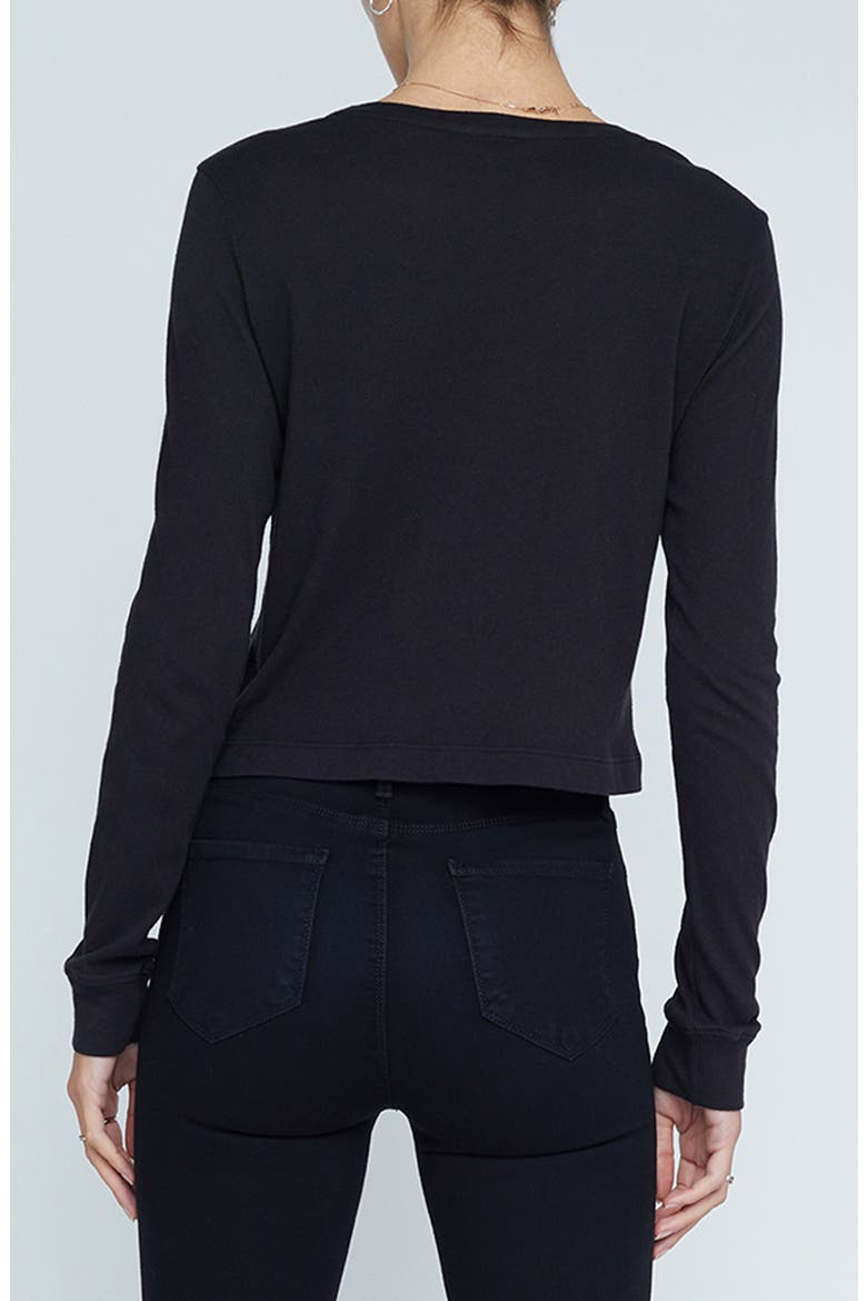 Benny Crewneck Crop T-Shirt, Alternate, color, BLACK