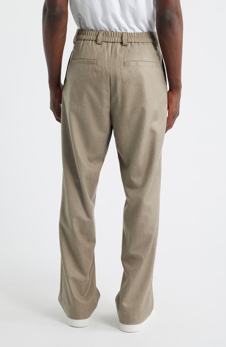 BOSS x Beckham Pleated Tan Wool Trousers, Alternate, color, Medium Beige