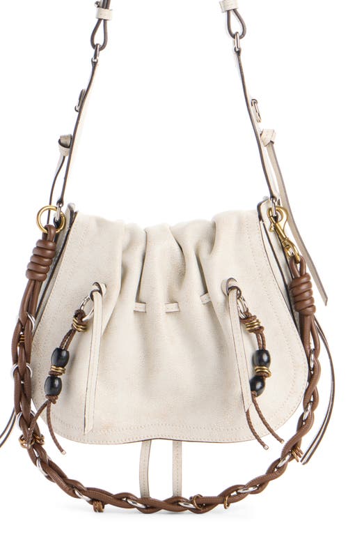 Isabel Marant Bolton Washed Leather Shoulder Bag in Chalk at Nordstrom