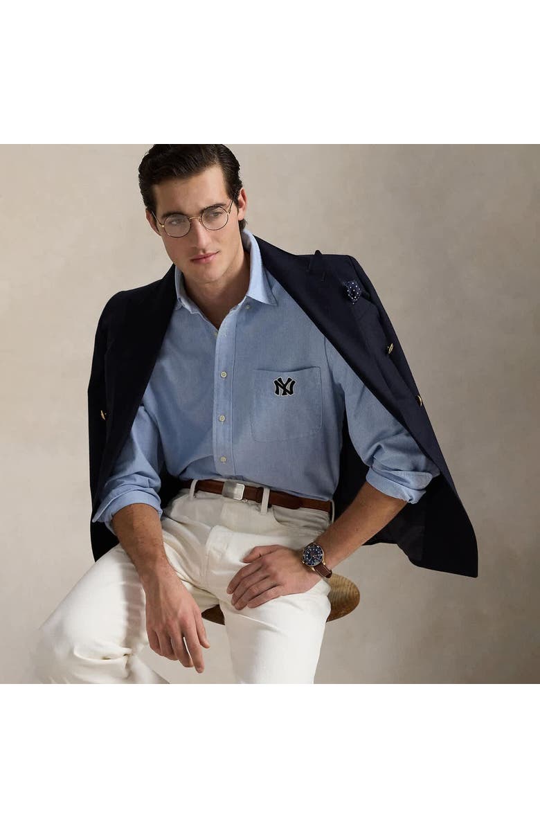 Polo Ralph Lauren Light Blue Yankees  Big Shirt, Alternate, color, 