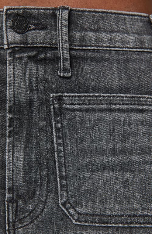Mother The Hustler Roller Ankle Flare Leg Jeans In Gray